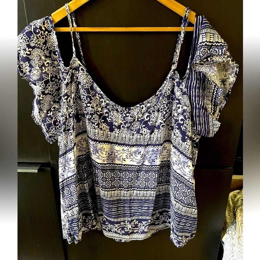NWT New Look 2XL Blouse Top Short Sleeves cropped - Picture 1 of 4